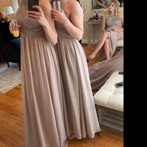 Mackenzie Chiffon Dress in Latte